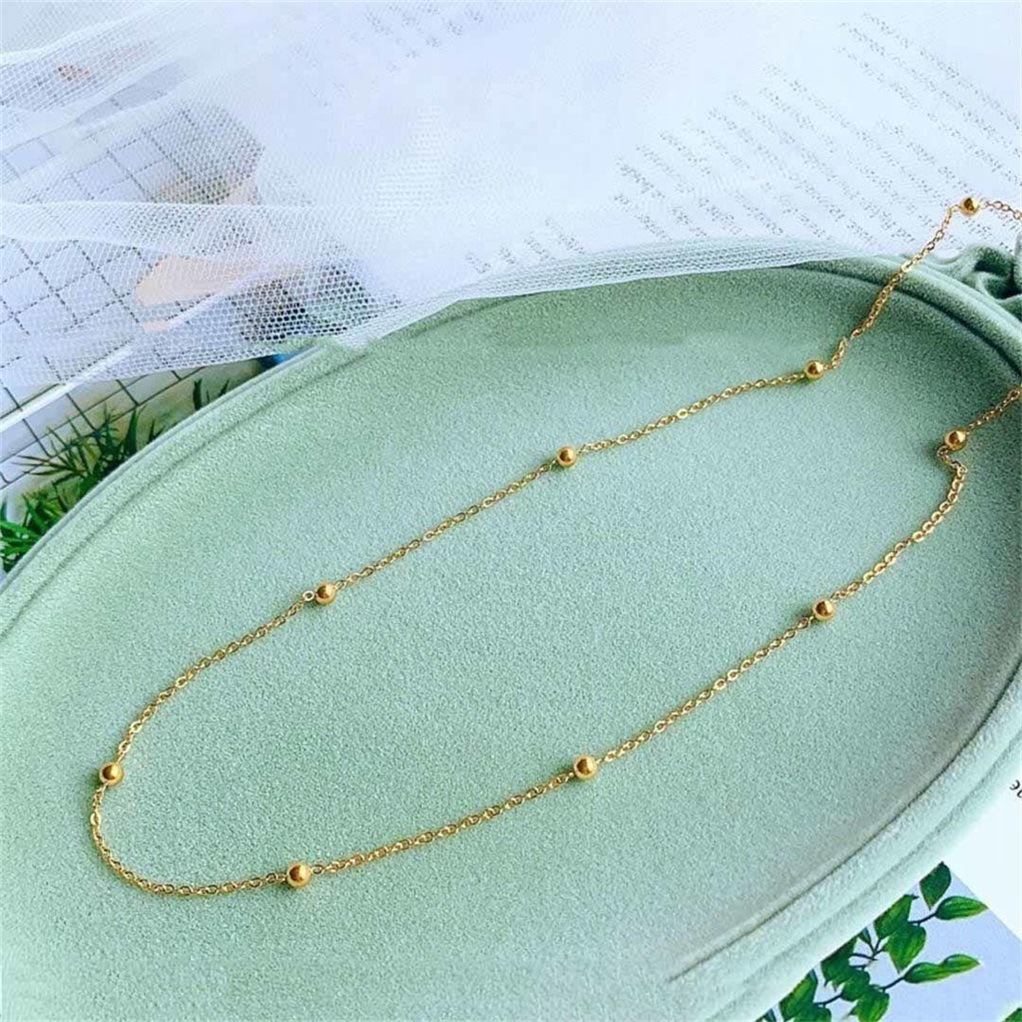 Simple Style Solid Color Titanium Steel Necklace 1 Piece display picture 1