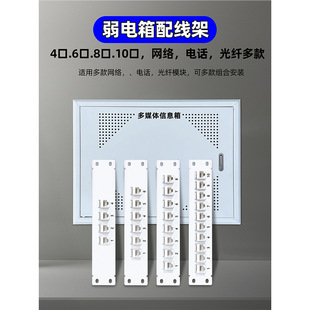 8口配線架4口6口網線架家用弱電箱10口網絡電話光纖SC LC FC模塊