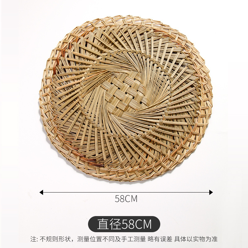 Al por mayor bolos al vapor almohadilla de aguja de pino almohadilla de hierba redonda tejida a mano cabeza de bolos al vapor cojín de jaula pequeña cojín de bolos de paleta