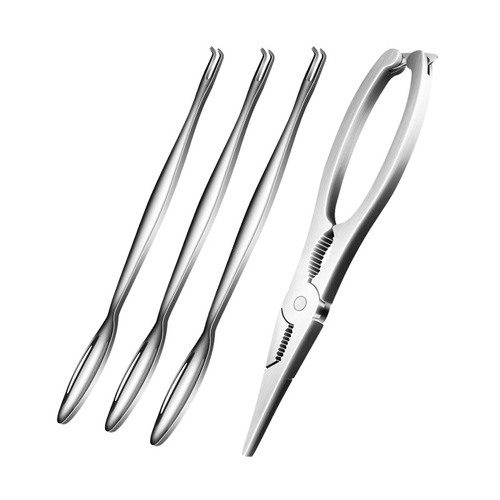 304 stainless steel crab needle household multi-purpose crab eating tool thickened crab meat picking crab fork restaurant crab eight-piece set