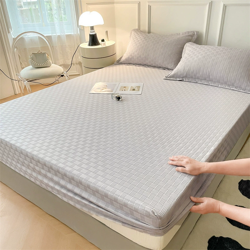 Sheet, set, mattress, dustproof bedspread, protective case, with embroidery, 3 piece set