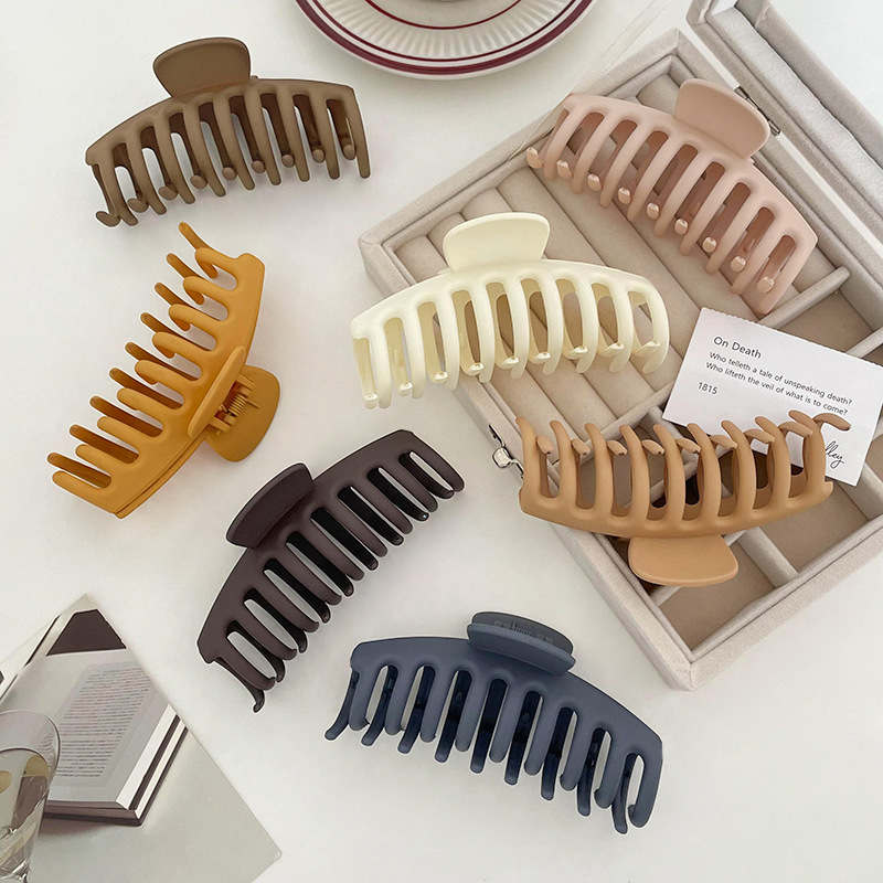 Korean-style Acrylic Large Shark Clip for Back of Head Hair Multi-volume Grab Clip Simple Ins Hairpin Diy Trinkets for Women