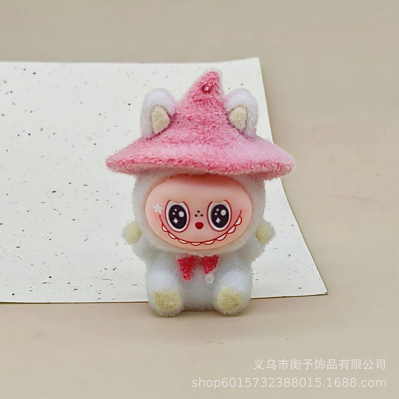 植绒魔术帽布布羊萌粒摆件卡通可爱桌面装饰品潮玩公仔创意小挂件|undefined