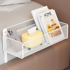 Bedside storage rack hanging punch-free bedside storage artifact hanging basket bed mobile phone bookshelf partition to store clothes