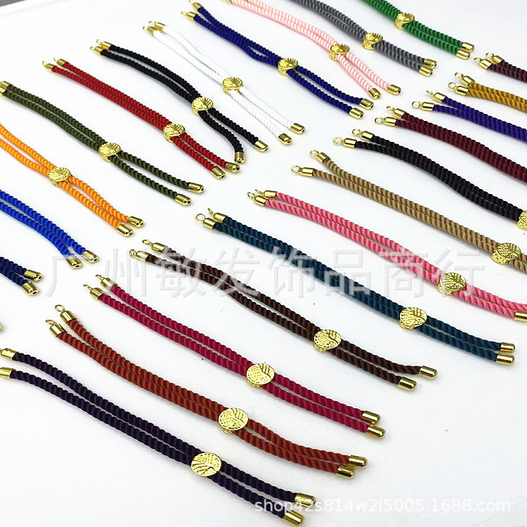 Life Tree Adjustable Pull Hand Rope 3mm DIY Milan Rope Semi-finished Bracelet 34 Color