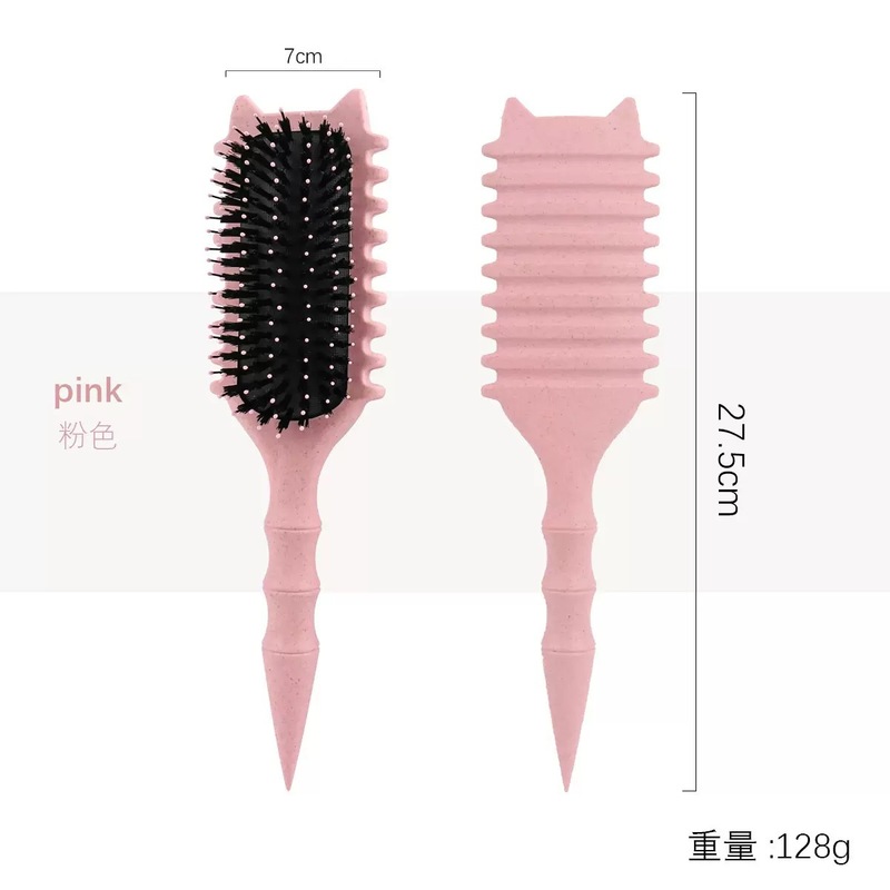 クロスボーダーバウンスカール定義スタイリングコーム、ヘアコーム、頭皮マッサージコーム、滑らか髪エアバッグコーム、猫耳エアパッドコーム|undefined