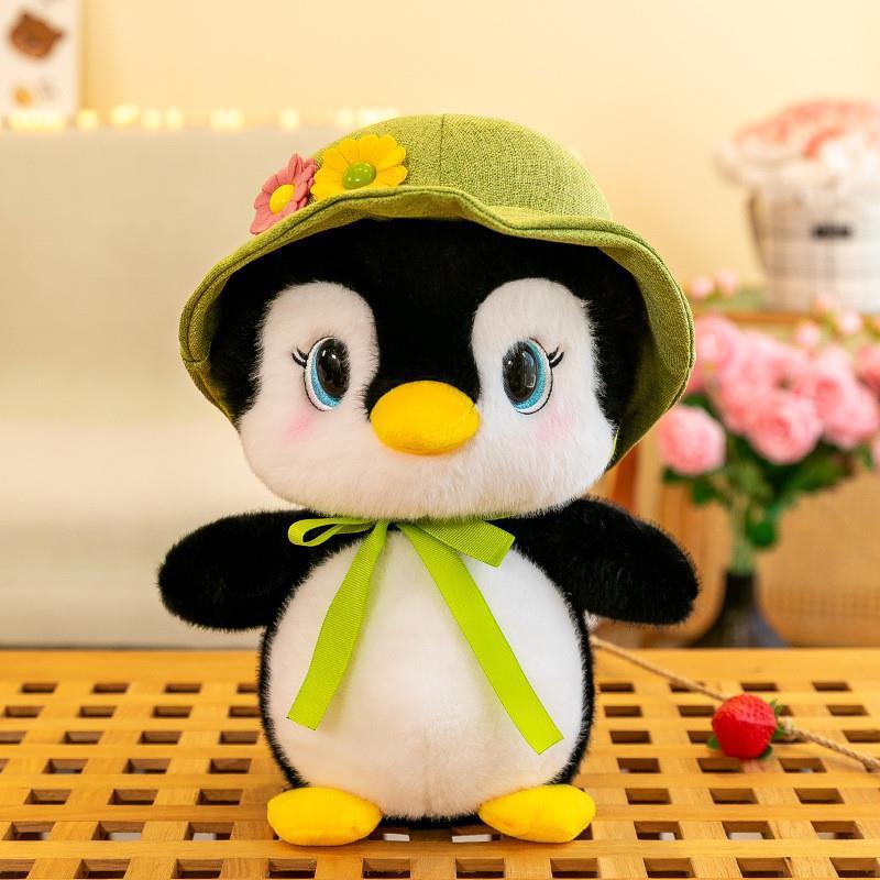 Pingüino redondo juguete de peluche muñeca margarita pareja pingüino muñeca infantil regalo de cumpleaños boutique máquina de captura muñeca