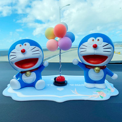 網紅汽車擺件車內卡通飾品哆啦A夢睡覺大雄中控台裝飾車載用品女