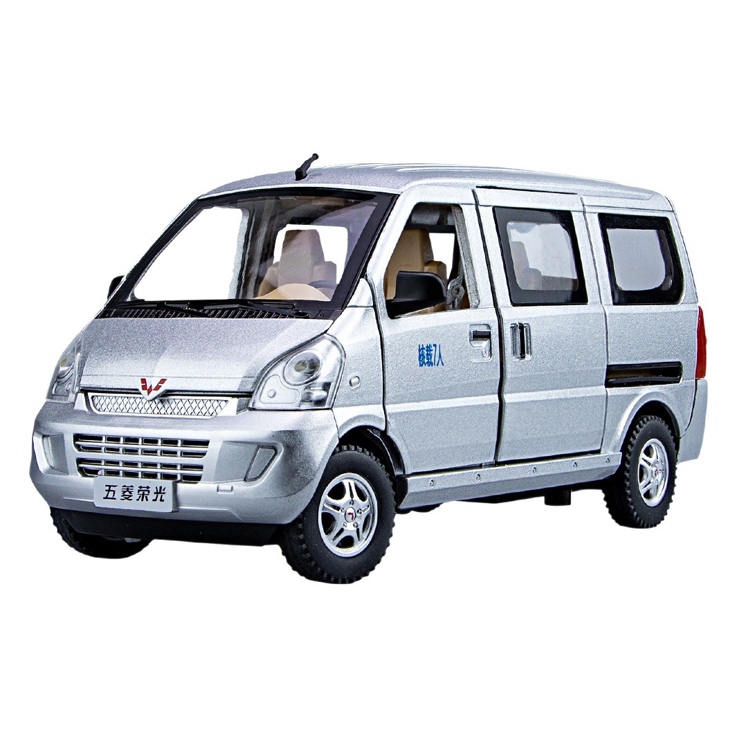 1:24 Wuling Rongguang van genuino autorizado Tire hacia atrás el sonido y la luz de aleación modelo de coche de juguete para niños decoración del coche