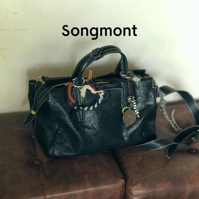 山下裕松 Songmont トラッキングシリーズ 大容量 トラベルバッグ ショルダーバッグ 植物タンニンなめし牛革 ブリーフケース|undefined