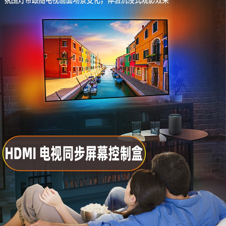 Graffiti inteligente TV faro HDMI luz con pantalla síncrono luz de fondo colorido voz APP control