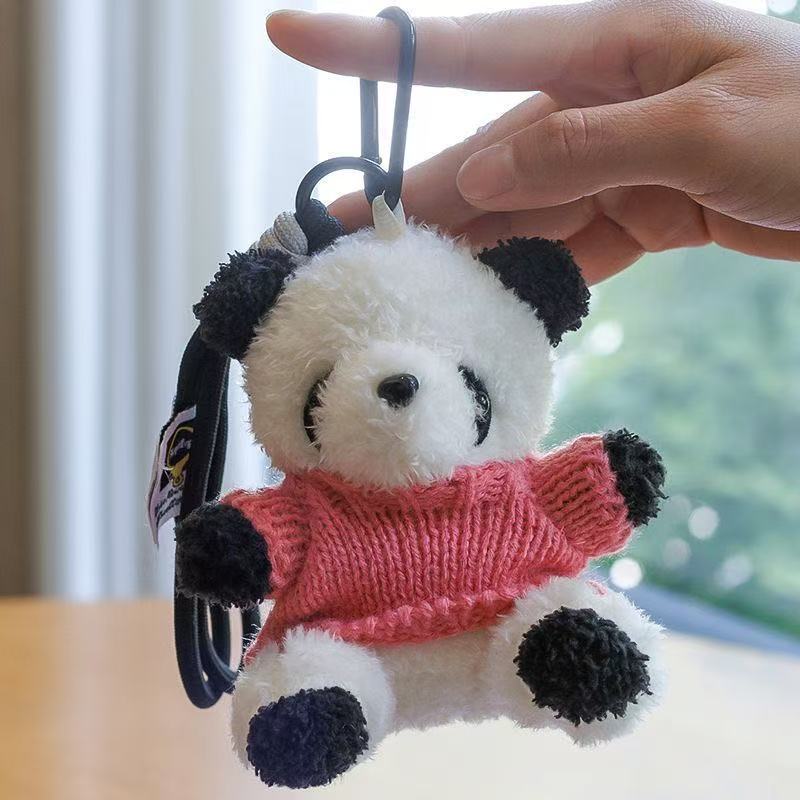 Cute panda gigante muñeca colgante logotipo impreso regalo de graduación sombrero médico panda muñeca evento regalo de promoción