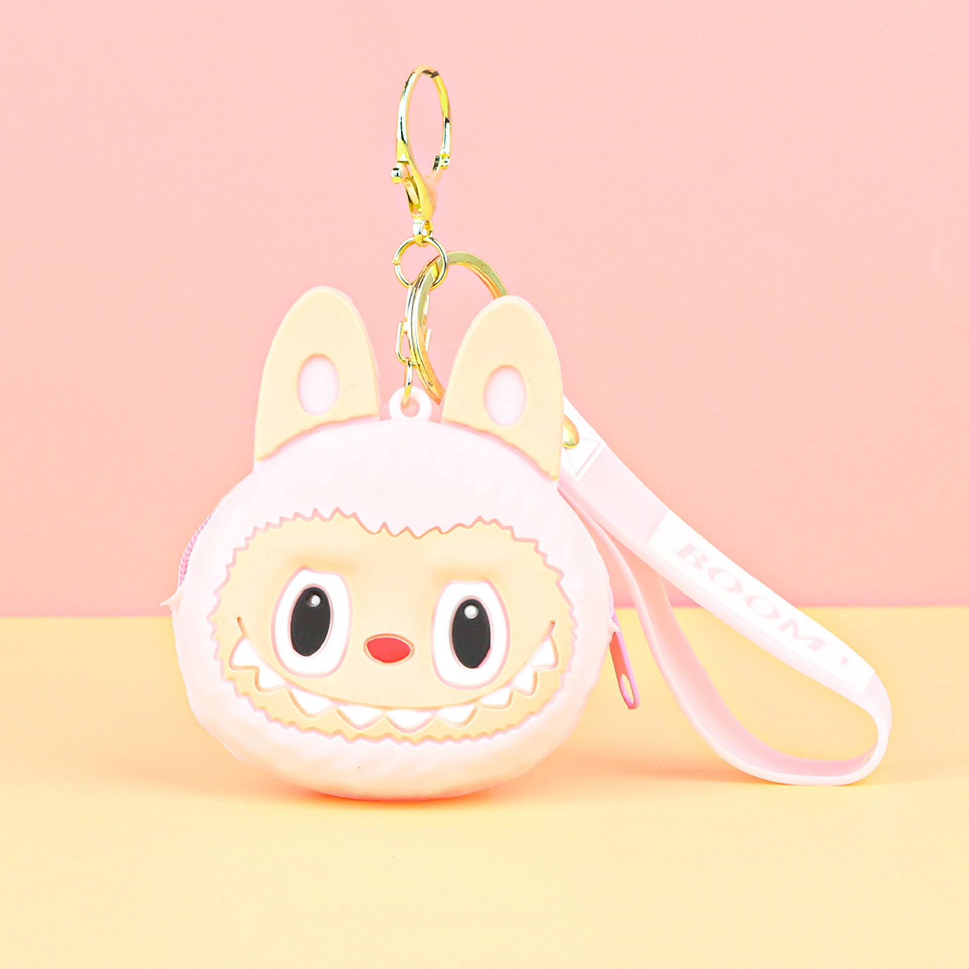 子供用ラブブ小銭入れシリコンプチギフトキーホルダーペンダントカードキャッチャーマシンプチギフトラブブ