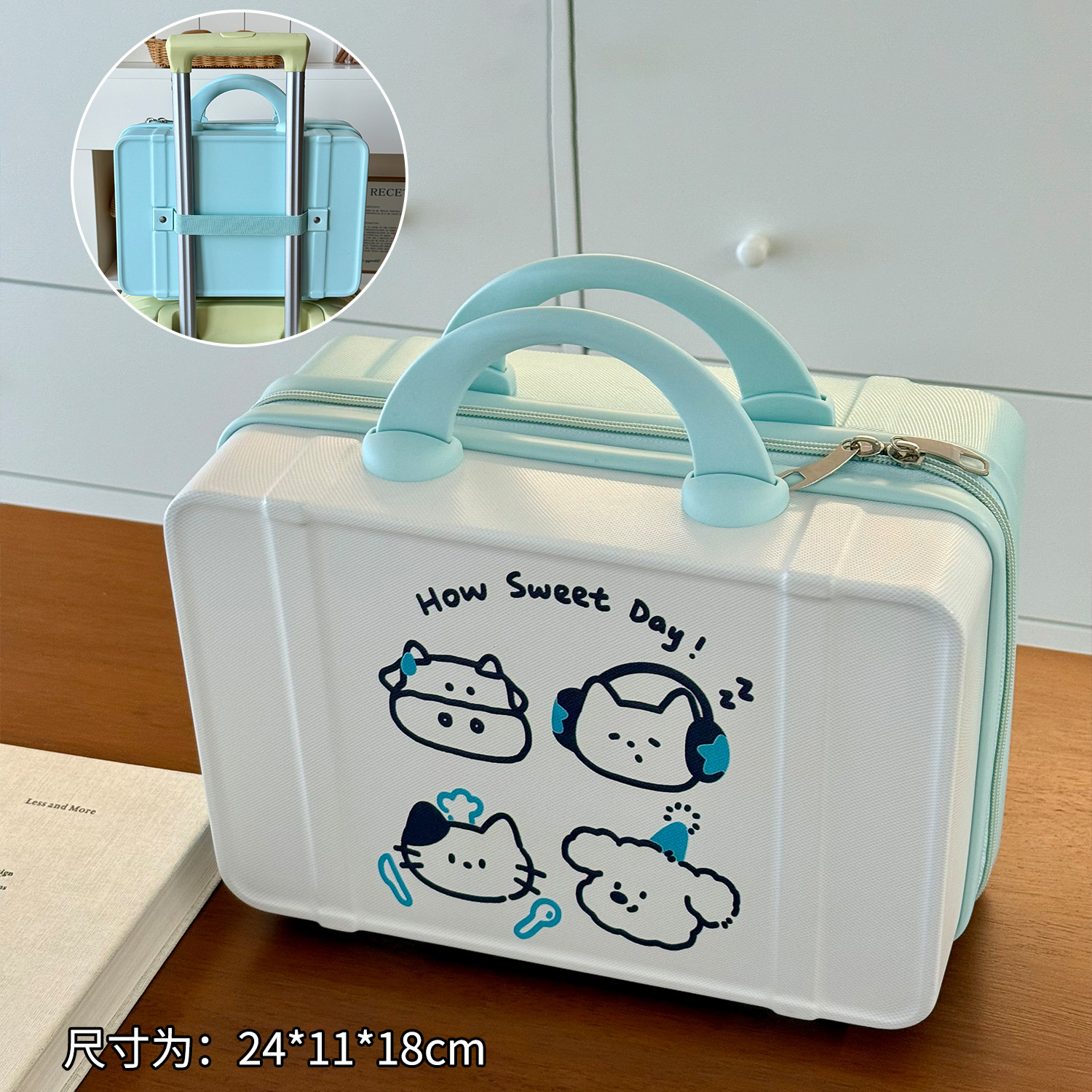 2025 nueva bolsa de maquillaje maleta de viaje de alto valor original maleta portátil de maquillaje de mano encantadora