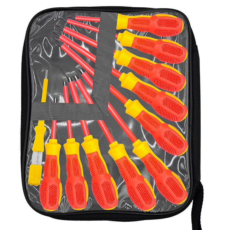 conjunto de destornillador de aislamiento transfronterizo 7pc cruz en una palabra antichoque eléctrico 1000v combinación de destornillador de aislamiento especial para electricista