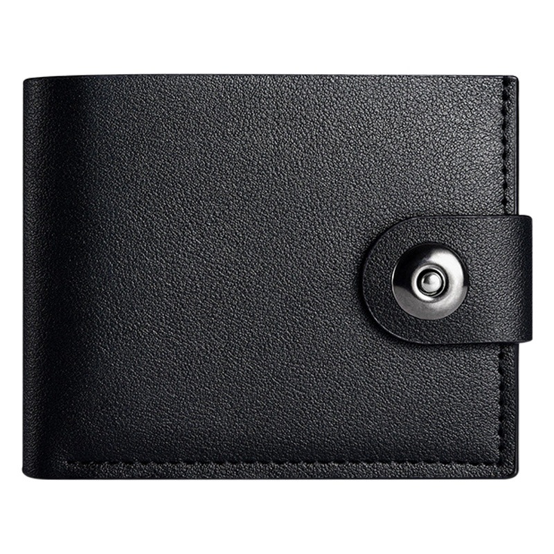 Men's Fashion short button wallet multi-card casual wallet horizontal cross-border Men's wallet factory in stock direct sales