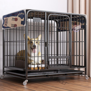 Dog Cage Large Dogs Medium and Small Dogs Golden Retriever Labrador Edge Pastoral Corgi with Toilet Separated Indoor Home Nest