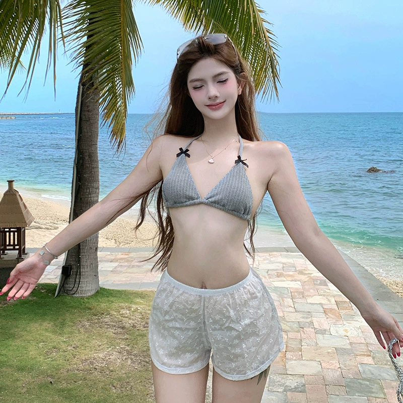 Купальник брэнд-сплит, с длинным рукавом, сексуальный комплект из 4 предметов, защита от солнца