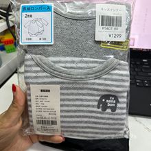 儿童男长袖婴幼儿三角爬服连体服包屁衣针织网眼提花出口日本