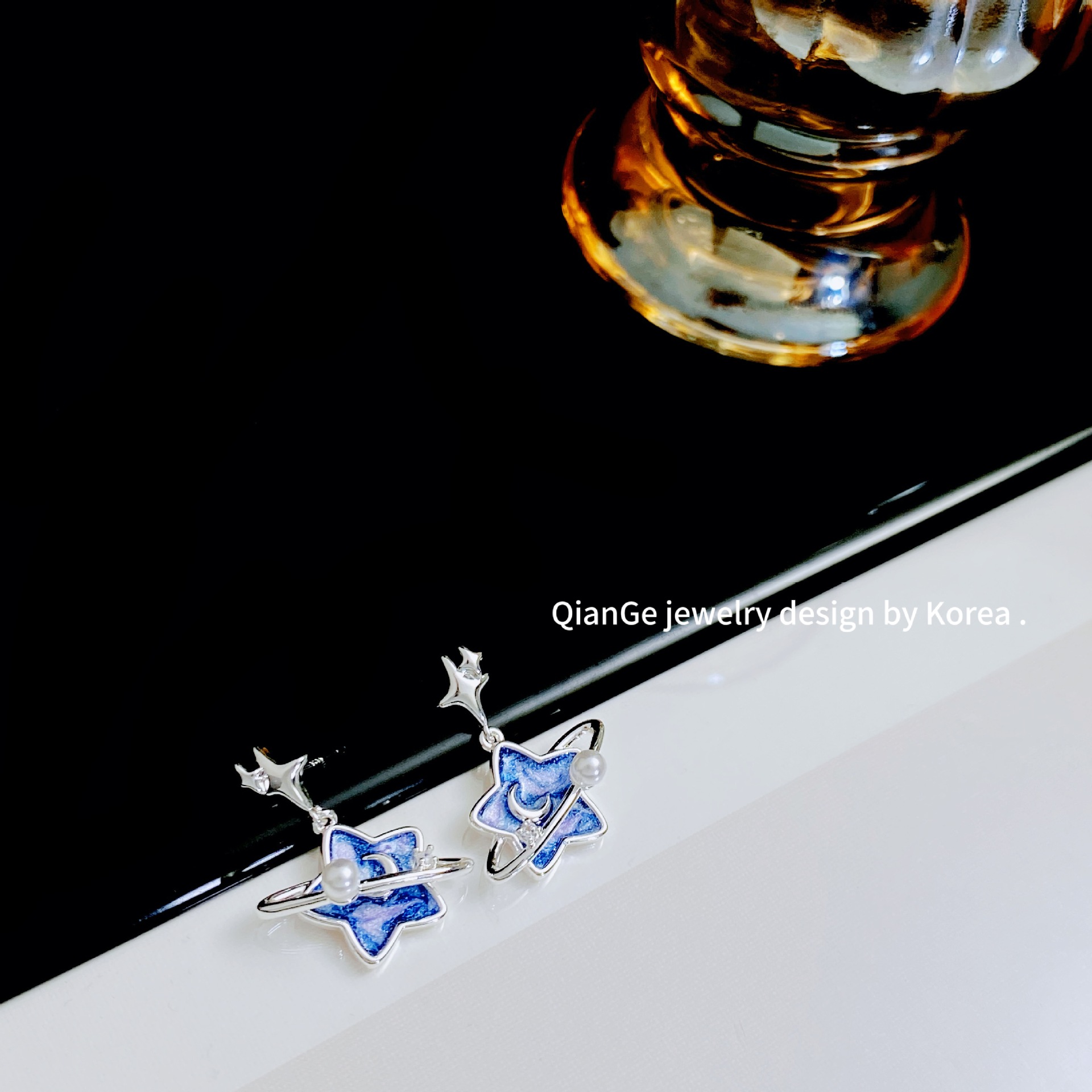1 Paire Élégant Style Moderne Star Placage Le Cuivre Boucles D'oreilles display picture 4