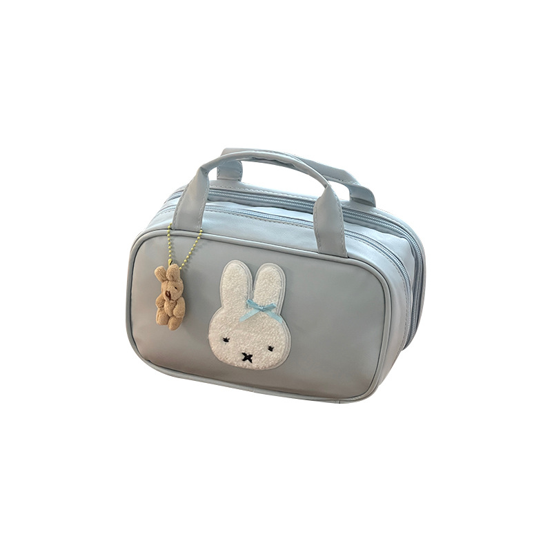 Bolsa de maquillaje de gran capacidad portátil femenina bolsa de almacenamiento de salida 2025 nuevo cosmético cepillo de maquillaje partición bolsa de lavado