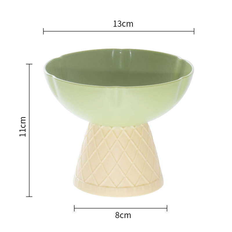Coreano ins tazón de helado para mascotas solo Tazón taza de helado gato de protección de la columna cervical copa de protección del cuello del animal doméstico tazón de comida