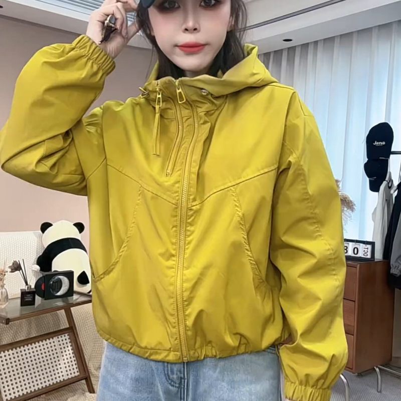 韩版休闲短款冲锋衣外套女2025春秋季新款宽松百搭小个子夹克上衣|undefined