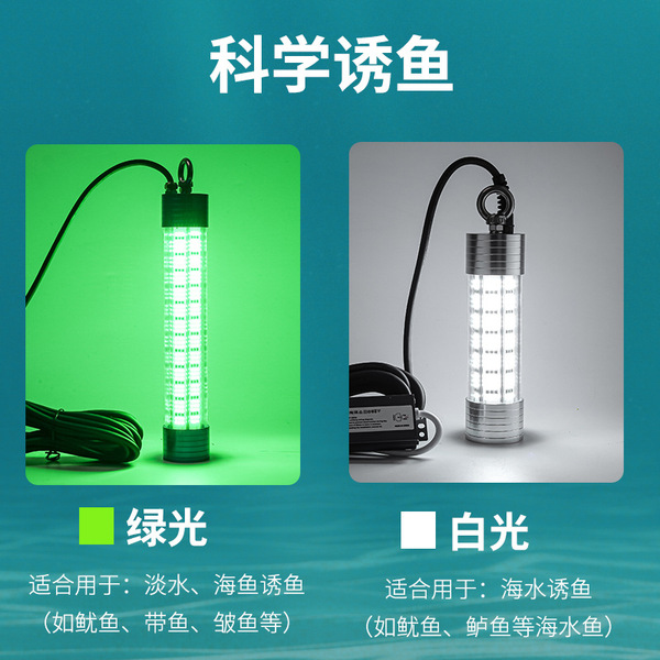 Cross-border underwater fish luring lamp 12v highlight squid fish…