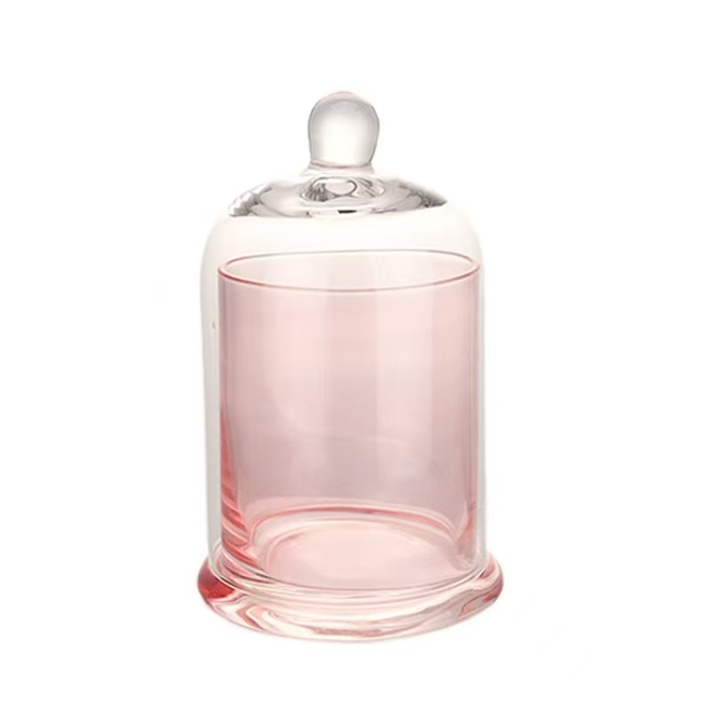 Cubierta para aromaterapia, vaso de almacenamiento moderno, vaso para velas, cubierta dorada DIY con forma de campana, vaso de vidrio, vaso difusor de cristal para velas, recipiente creativo.