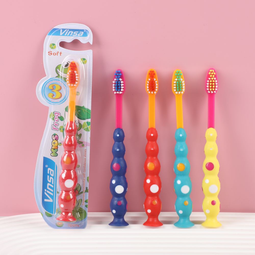 Vinsa704 Kidsren's Toothbrush Cleans the Mouth with Soft Bristles 6-12 Years Old Baby Cartoon Handle Factory Direct Sale