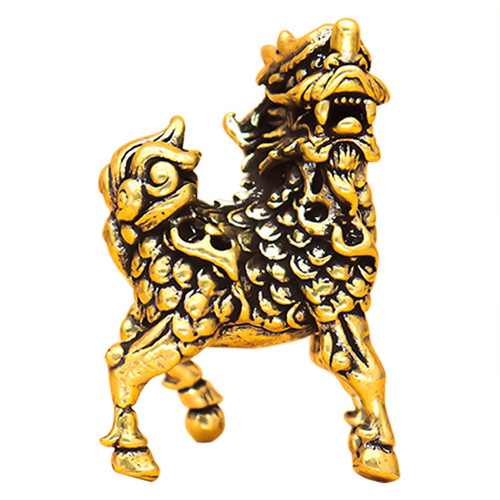 Pure copper auspicious beast unicorn copperware ornaments ins style crafts new Chinese style decorations porch decorations hand gifts