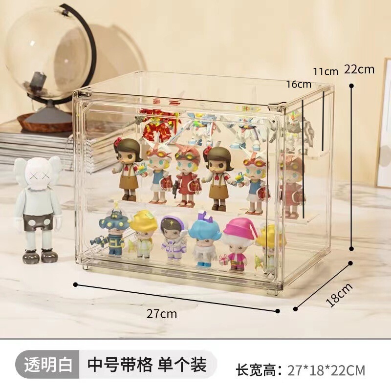 バブルマートディスプレイボックス防塵人形装飾品ハンドディスプレイキャビネットブラインドボックス透明収納アクリルディスプレイスタンド|undefined