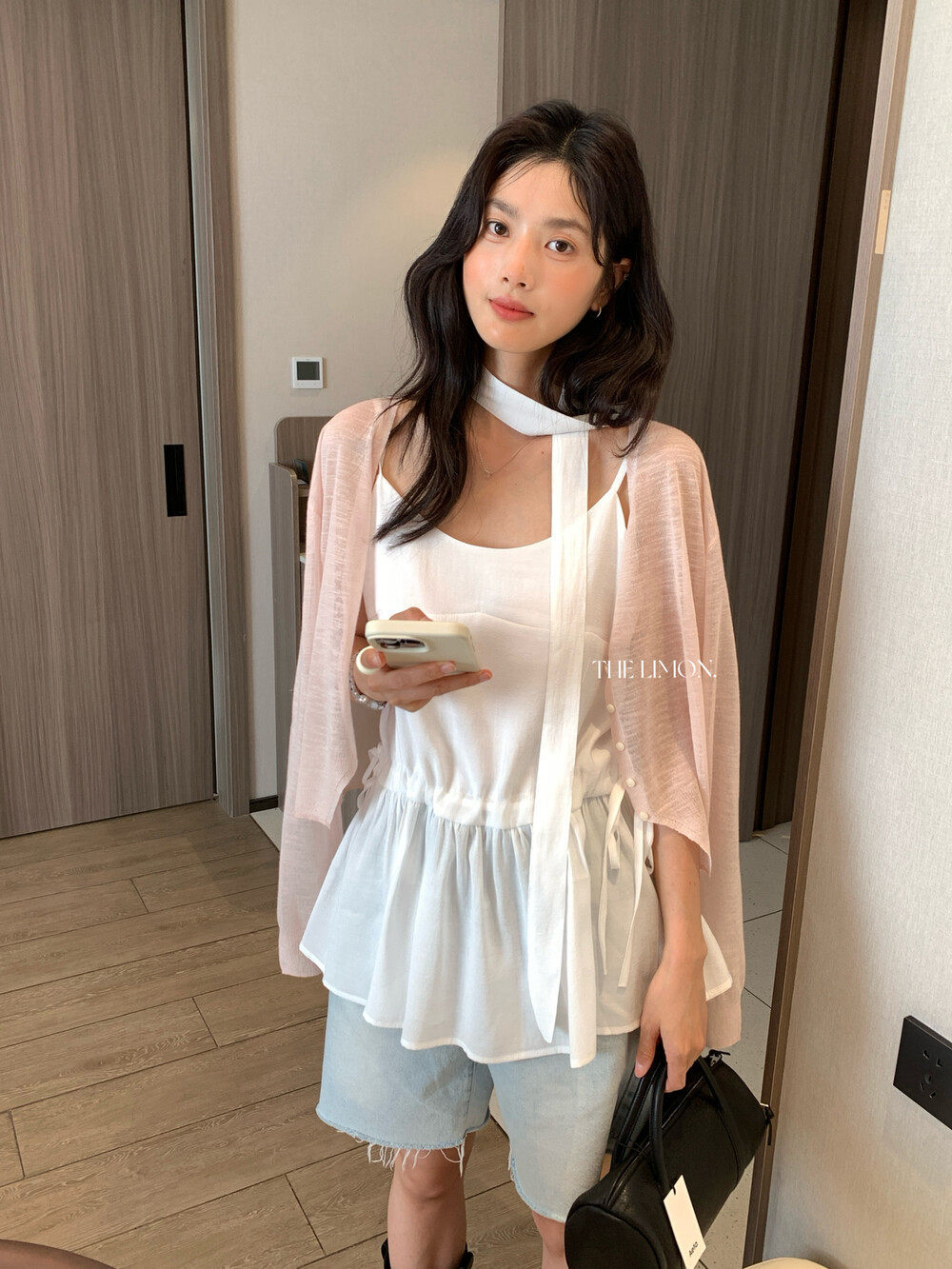 Áo cardigan nữ dệt kim Tencel mỏng nhẹ, phong cách Pháp, chống nắng mùa hè, dáng suông tôn dáng — Áo khoác vàng nhạt, Áo khoác xanh lam, Áo khoác hồng nhạt, Áo khoác xám đậm chi tiết 5