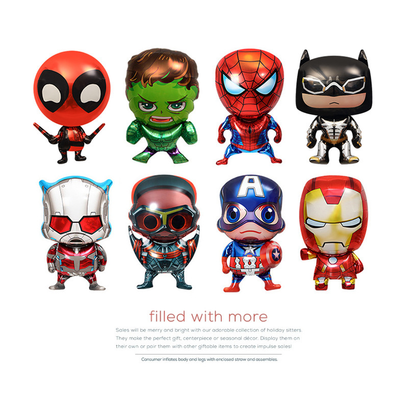 Marvel movie cartoon toy balloon three-dimensional Spider-Man balloon captain America Iron Man balloon