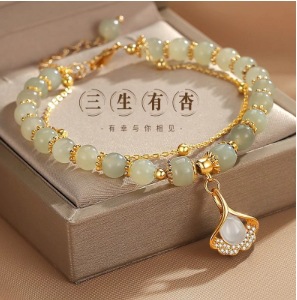 S056-Pulsera Tres Vidas Albaricoque#tamaño 422