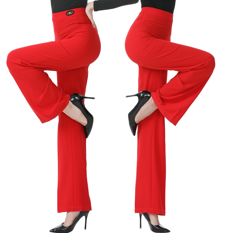 Latin dance pants for women, high-waisted modern dance pants, international standard wide-leg long pants, Guttbar clothing dance pants, dancing social attire