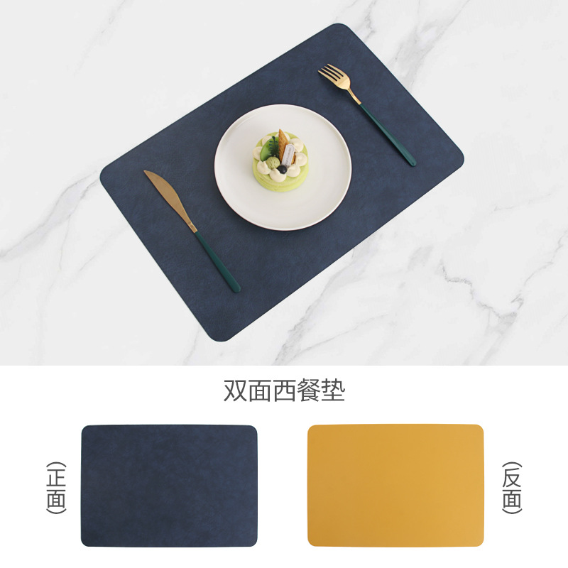 Spot mantel de cuero de pvc impermeable de doble capa patrón de cuero cuadrado mantel occidental mantel aislante de hotel mantel de mesa hogar
