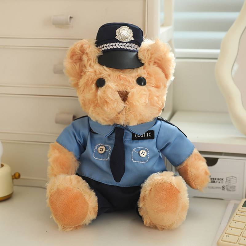 Uniforme de policía de emergencia de bomberos de policía Teddy Bear muñeca Jewel muñeca juguete de peluche regalo