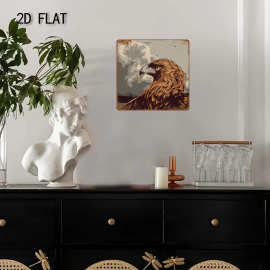 30*30cm新款复古铁皮画老鹰壁画客厅背景墙装饰画跨境货源批发