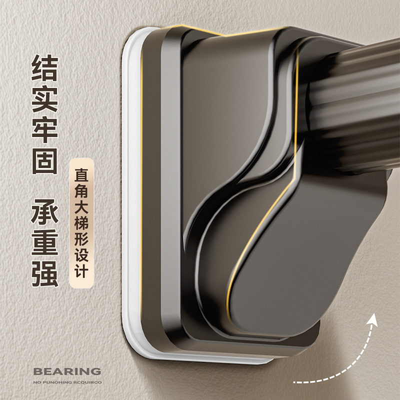 一键拉伸免打孔伸缩晾衣杆可调节不锈钢晾衣杆家用衣柜伸缩杆撑杆|undefined
