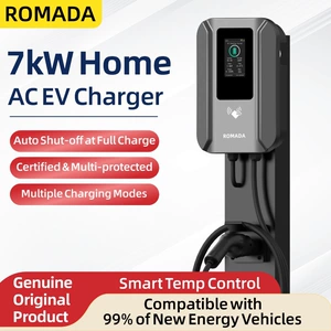 New energy home AC slow charging wall-mounted column-type charging station 7KW/11KW/22KW European standard Type2 cross-border