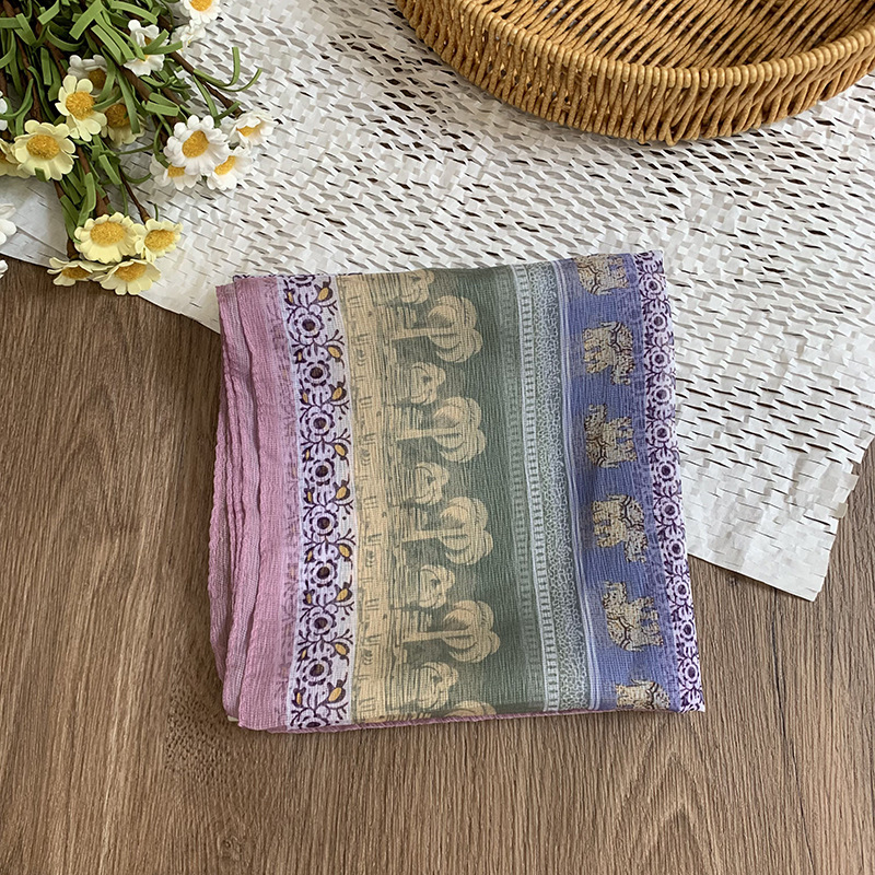 Bufanda de seda, bufanda cuadrada pequeña, personalidad retro, textura de algodón y lino, turbante, banda para el cabello, habitación con aire acondicionado de verano, protección para el cuello, chal exterior