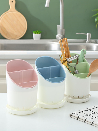 Household chopstick holder spoon storage rack plastic chopstick tube kitchen tableware creative chopstick rest drain chopstick cage