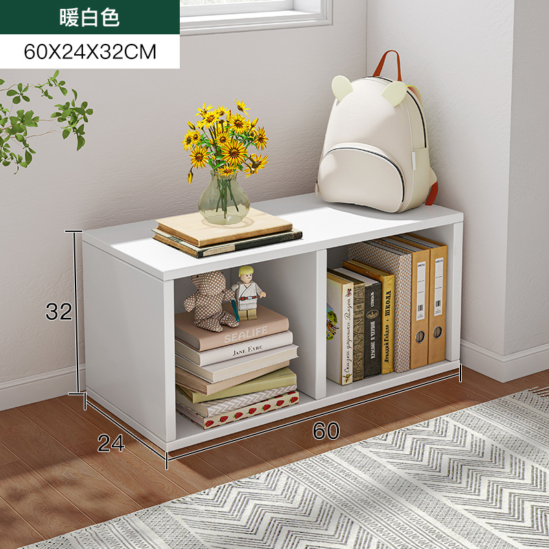 Estantería Estante de piso Estante de piso Estante de libro corto Dormitorio Combinación libre Gabinete de rejilla Ventana salediza Gabinete de almacenamiento de balcón Armario de almacenamiento