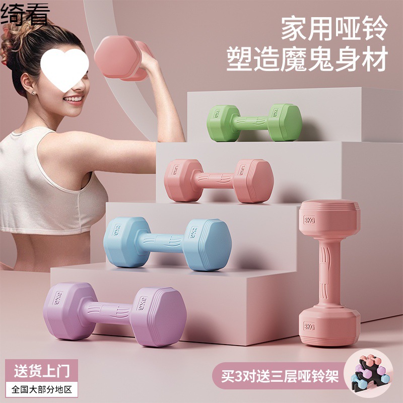 Fitness Equipment for Home Use for Women, Teenagers, Small Dumbbells, Dumbbells, Belly Women's Slim Barbells, Kettlebells, a Pair of Children