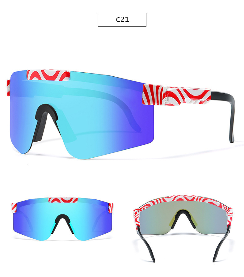 Casual Gradient Color PC UV400 Protection Biker Frameless Sports frame Sunglasses display picture 11
