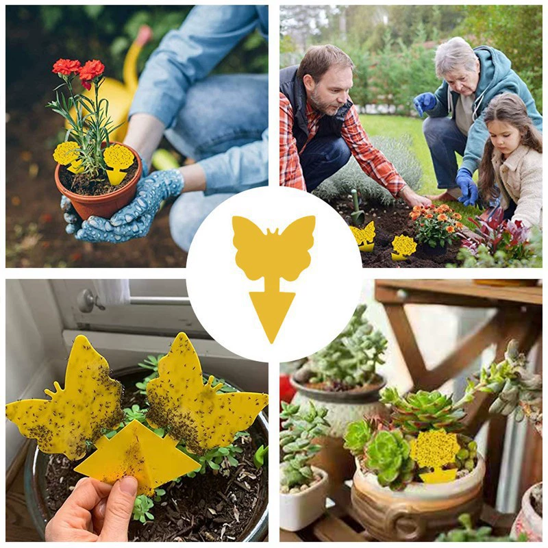 Двусторонняя липкая доска специальной формы для насекомых, ловушка для насекомых, желтая доска, летающая насекомая, желтая липкая бумага для ловли вредителей, липкая доска для ловли насекомых