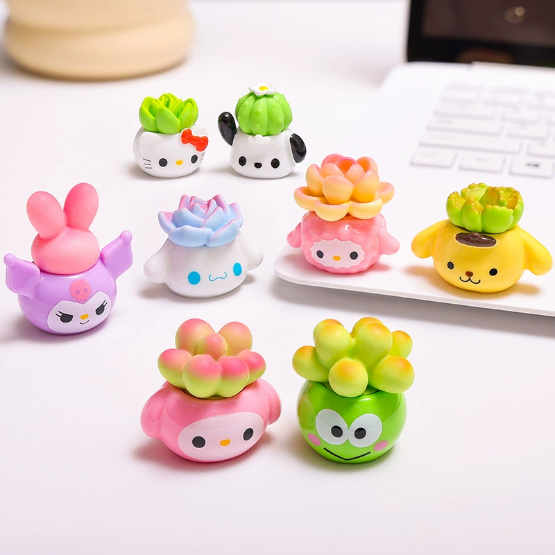 微景观动物花朵盆栽摆件创意车载家居桌面树脂diy工艺装饰小摆件