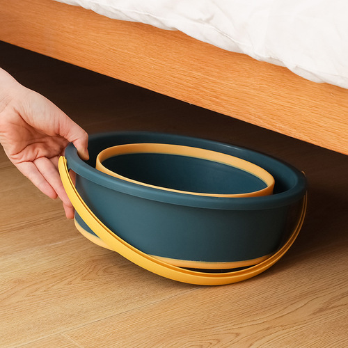 Outdoor portable foldable plastic bucket, household car wash, fishing bucket, beach toy storage bucket, foot soaking bucket