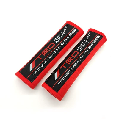 Seat belt shoulder pad: pad modified JDM car - trd-2-red